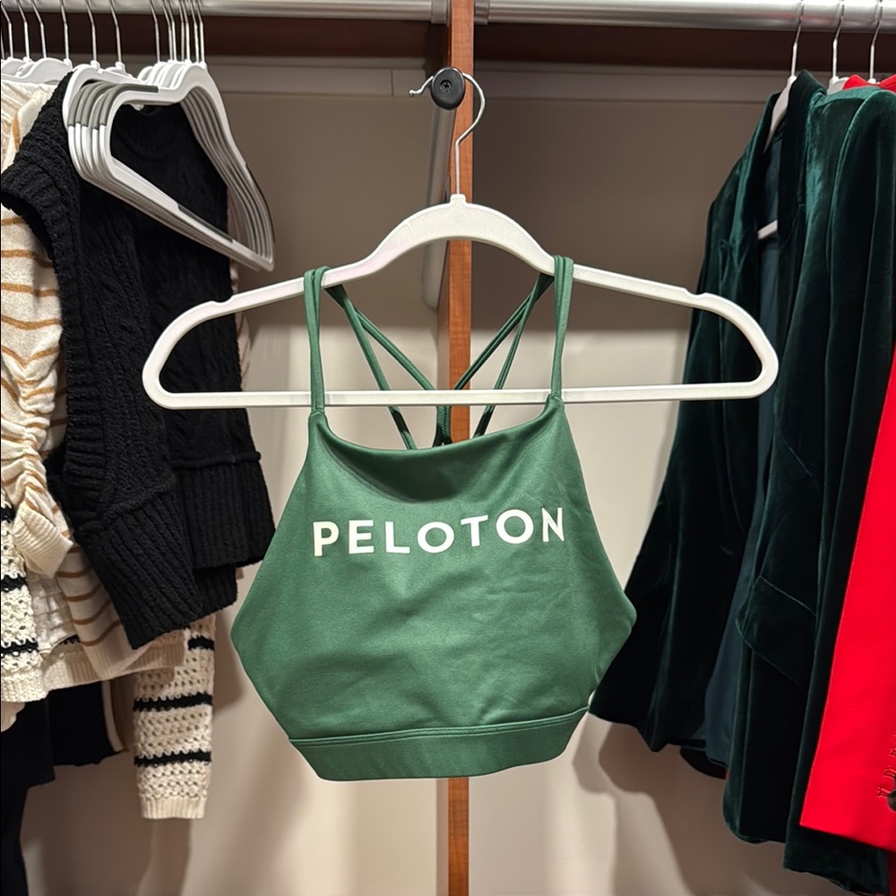 Peloton Cadent  Cire Green High Neck Strappy Elevate Bra Size Small